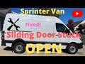 Sprinter Van sliding door stuck open - won’t stay open - How to Fix
