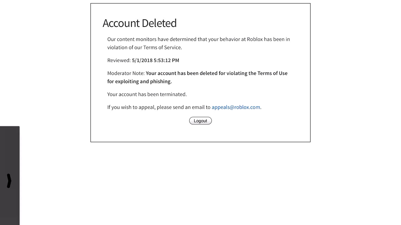 My Alternate Roblox Account Got Banned Forever On Roblox Youtube - my roblox account was banned forever not clickbait youtube