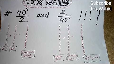 Yarn count tricky ||  Ply yarn || Tex wahid |