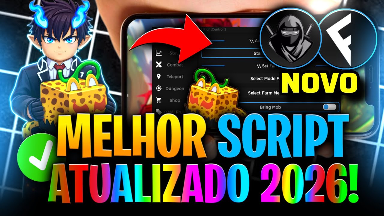SCRIPT Blox Fruits PARA CELULAR PC SEM KEY ATUALIZADO 2026 + EXECUTOR DELTA ATUALIZADO LINK DIRETO ✅