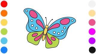 🦋 Beautiful Butterfly Coloring Page 🌈 Kids Art Fun 🎨