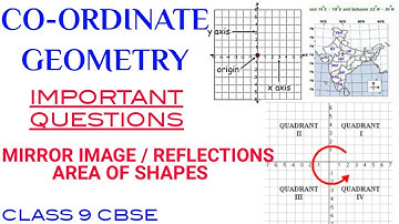 ||CO-ORDINATE GEOMETRY||REFLECTION, MIRROR IMAGE AND AREA OF COORDINATES||MATHEMATICS CLASS 9 CBSE||