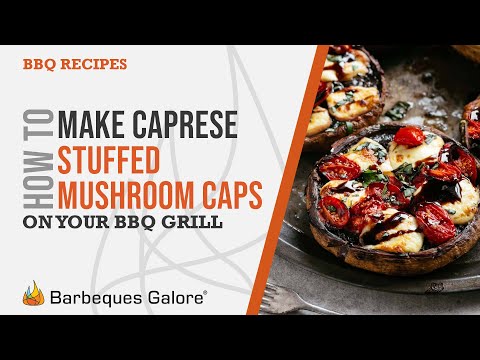 Caprese-stuffed mushroom caps