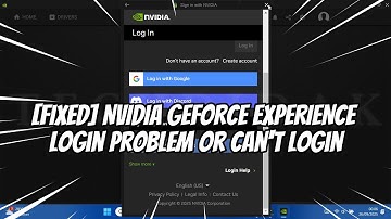 [FIXED] NVIDIA GEFORCE EXPERIENCE Login Problem or Can