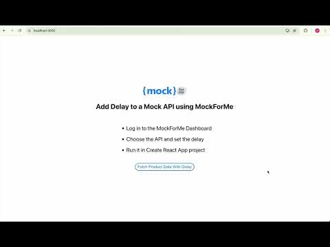 How to Add Delay in Mock API using MockForMe | Simulate Slow Network