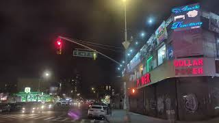 NYC MTA Bus Ride: Late Night on the Bx35 from Washington Heights, Manhattan to 3rd Ave Bronx