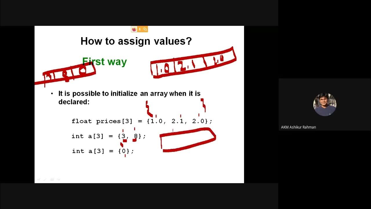 Arrays(1D): How to create and assign values (C Programming) - YouTube