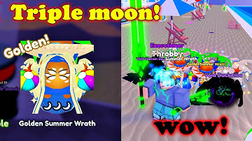 Got the newest summer Triple moon pet Roblox Saber Simulator