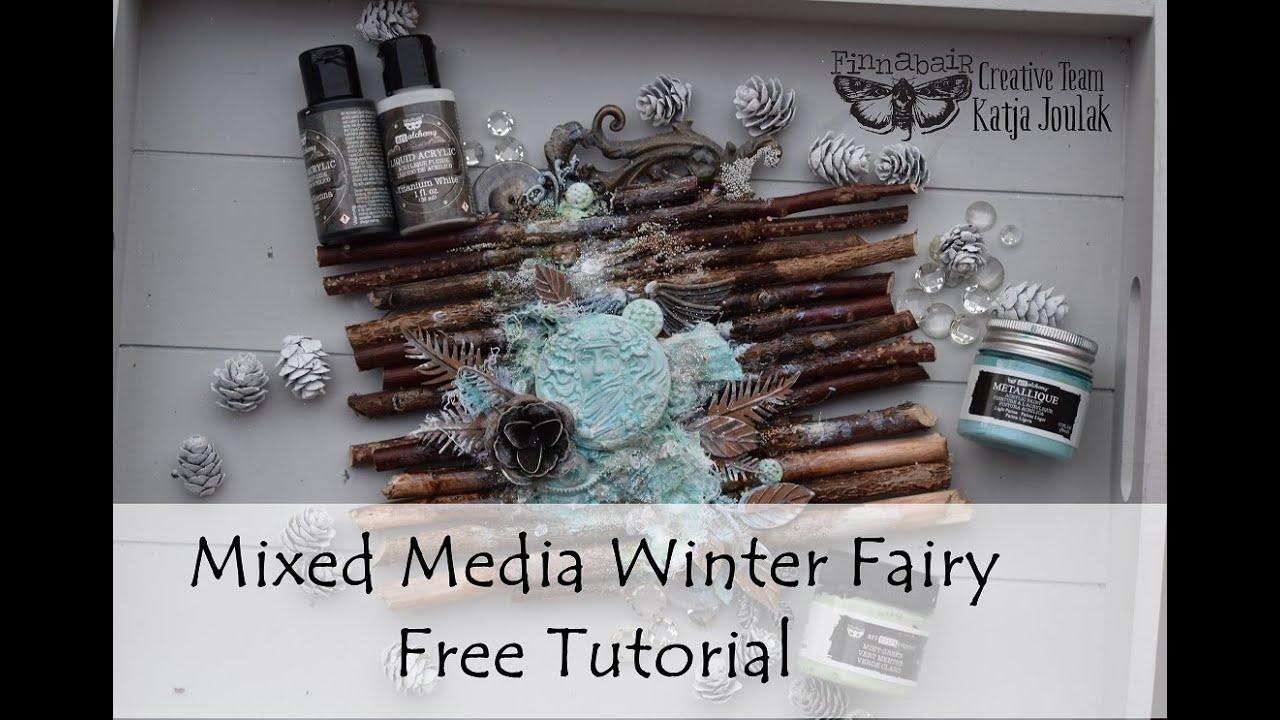 Mixed Media Tutorial Nature Winter Fairy with Finnabair Products
