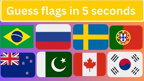 Guess the 40 flags in 5 seconds |flag  quiz|