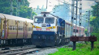Perfect Crossing Gumbaz Express And Vishwamanava Express Train Videos Indian Railways