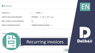Tutorial 11 - EN - Recurring invoices with Dolibarr ERP CRM screenshot 2