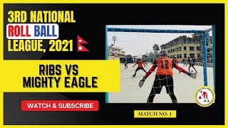 3rd National Roll Ball League, 2021 Nepal - Game 1: RIBS vs Mighty Eagle Men Highlights screenshot 3