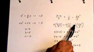 Solving Quadratic Equations Using The Quadratic Formula. Grade 10