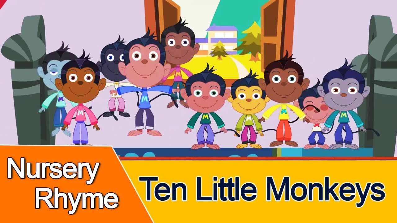 Five little Monkeys. Ten little Monkeys. Five little Monkeys super simple Songs. Ten little Monkeys jumping on the Bed.