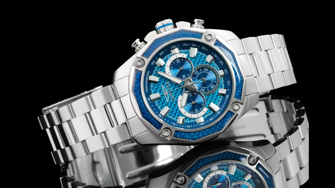 インビクタ 腕時計 クォーツ クロノグラフ ブルー AVIATOR 22804 