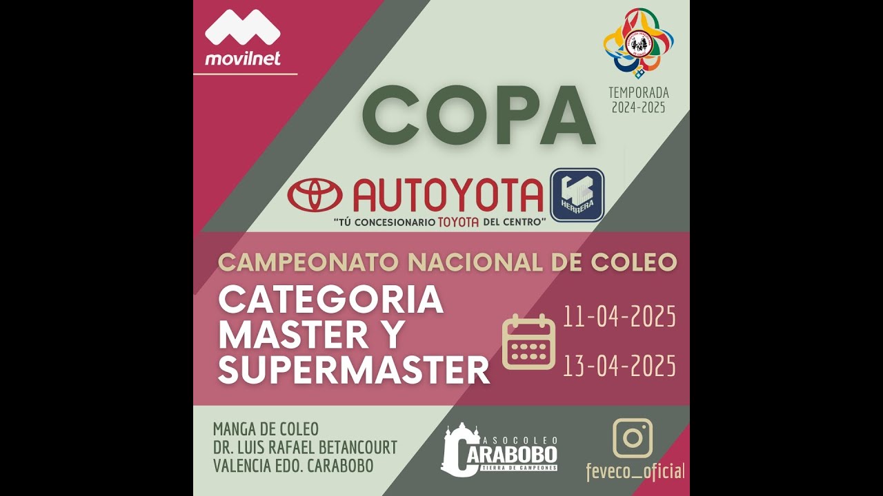 Campeonato Nacional de Coleo categoria Master y Supermaster 11-04-2025
