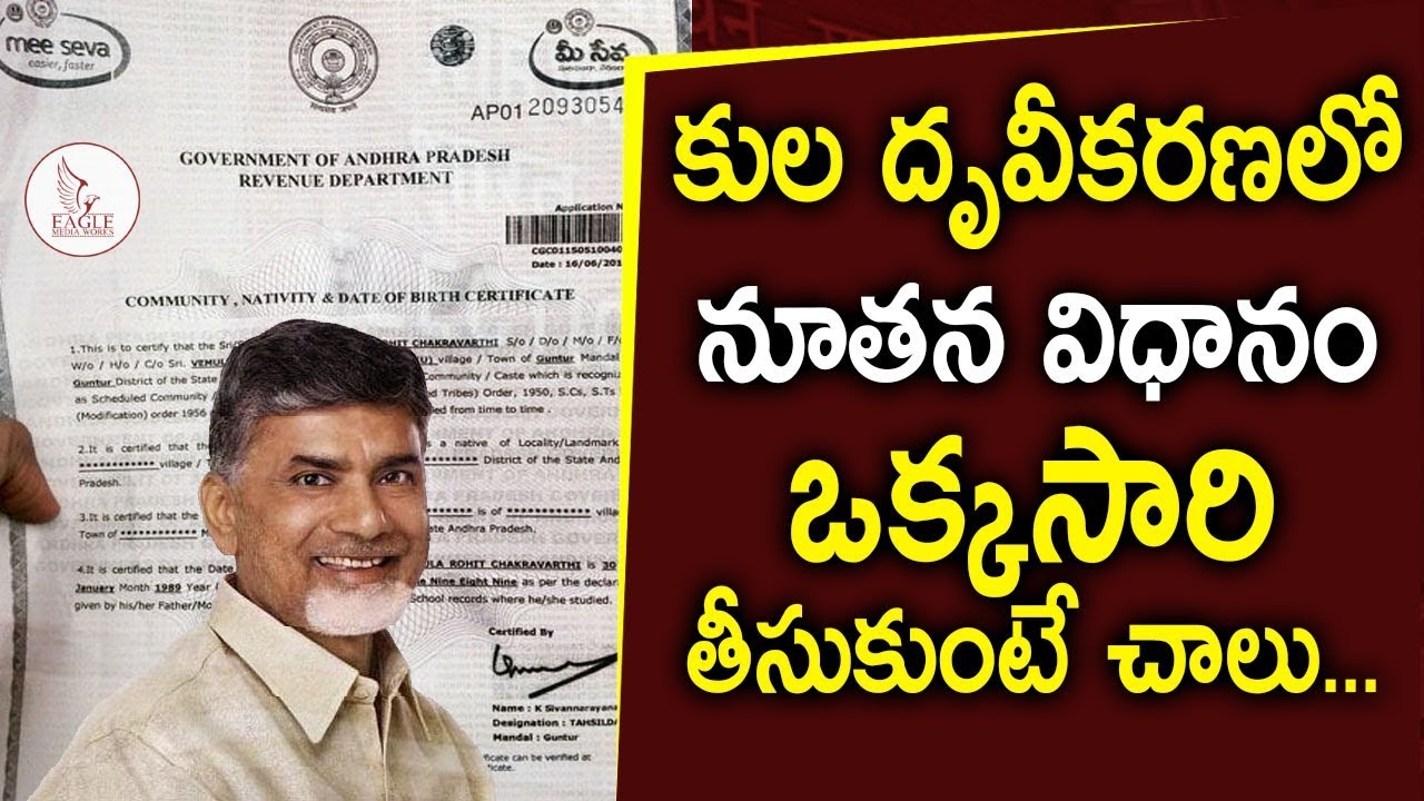 Andhra Pradesh To Issue Birth Caste Certificates Valid For Life Eagle Media Works Youtube