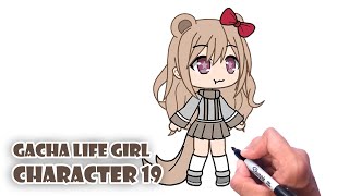How to Draw Gacha Life Girl Character 19 | Step by step