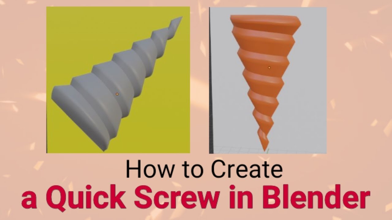 How to Create a Quick Screw in Blender - YouTube