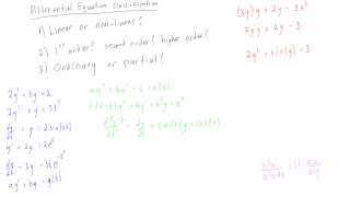 How to classify differential equations