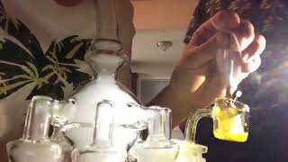 Taking A Massive Hit Out Of A Dope Dab Rig