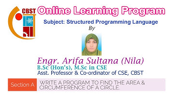 C Programming Language: Calculate Area and Circumference of a circle