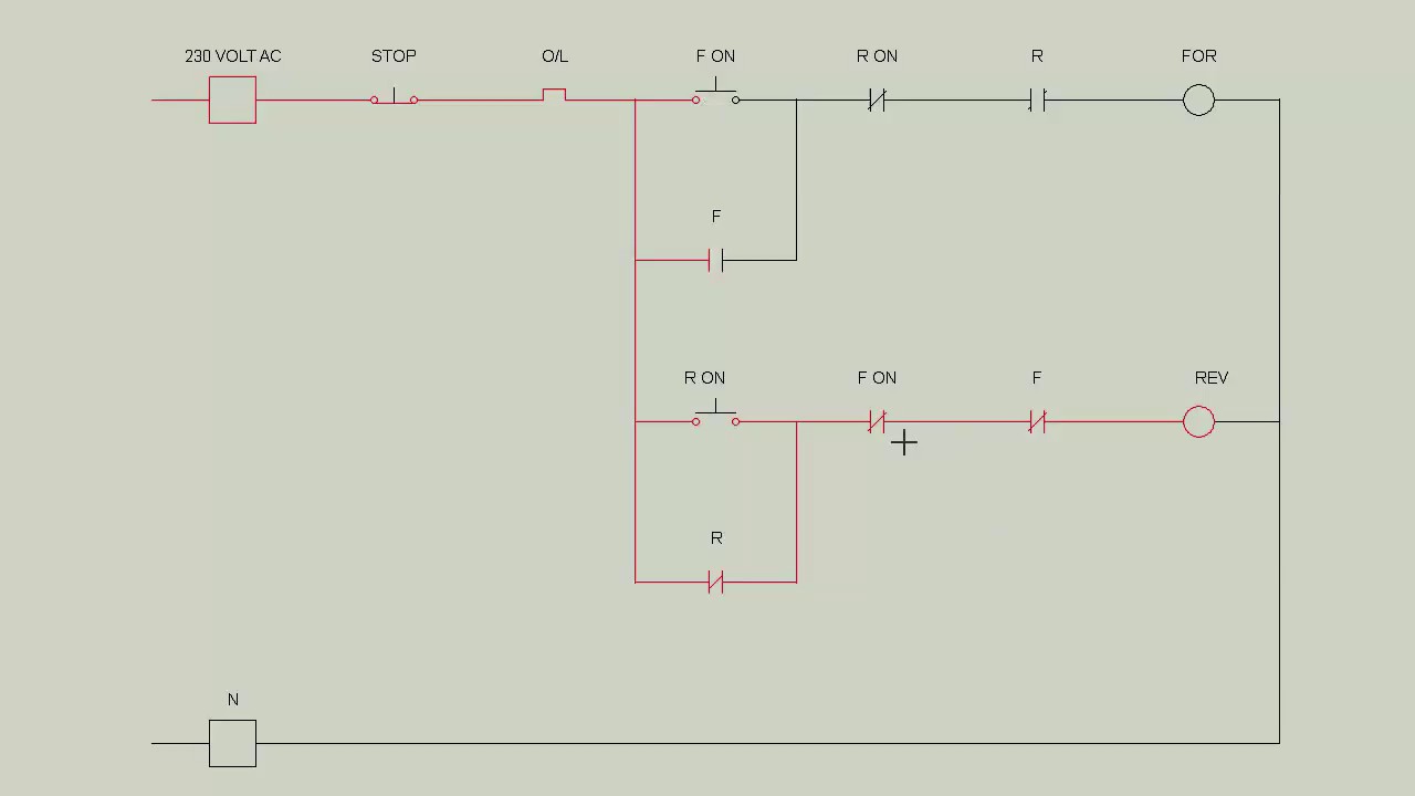 Reverse Forward Motor Control Circuit Diagram - YouTube