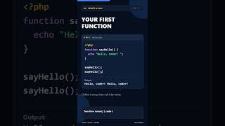 PHP for Beginners | Lesson 15: Functions in PHP #shorts News