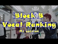 Block b vocal ranking  mi opinion