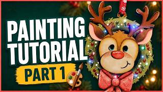 DIY Lighted Reindeer Door Hanger Painting and Assembly Tutorial Part 1