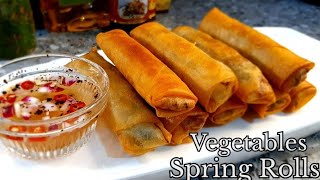 Vegetable Spring Rolls with Special Dipping Sauce | Spring Roll Recipe