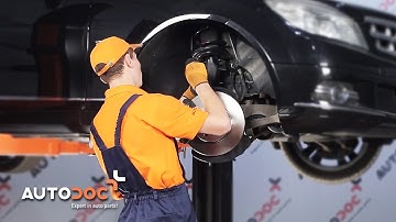 How to change front anti roll bar link MERCEDES-BENZ C W204 TUTORIAL | AUTODOC