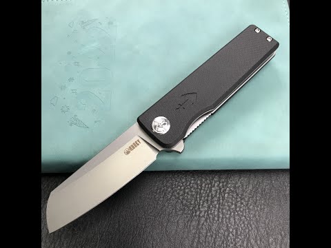 KUBEY KU317A  Liner Lock Flipper Folding Pocket Knife black G10 Handle Blasted Stonewashed AUS-10