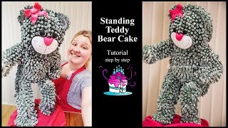Teddy Bear Cake Tutorial | Standing | #buttercreampiping