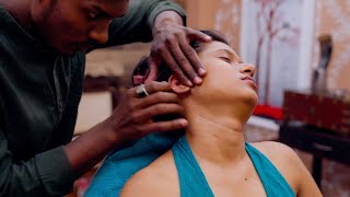 Relaxing Ear Wax Cleaning and Massage ASMR   Indian Massage