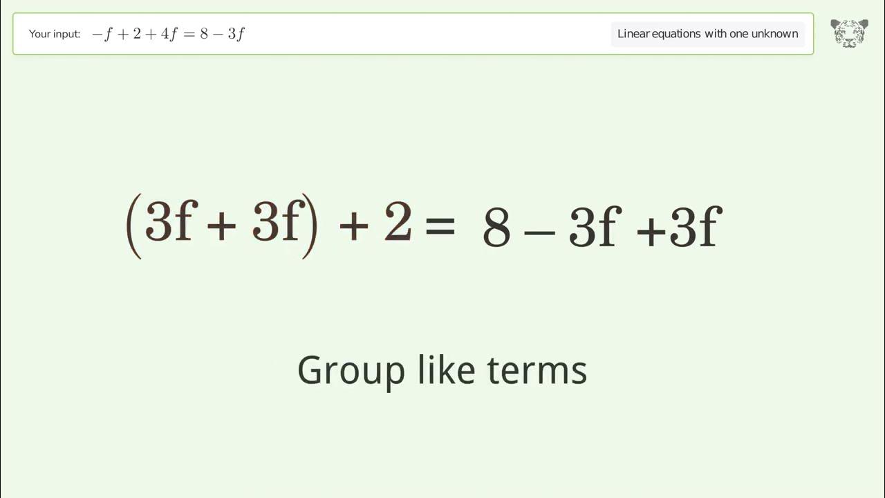 linear-equation-with-one-unknown-solve-f-2-4f-8-3f-step-by-step