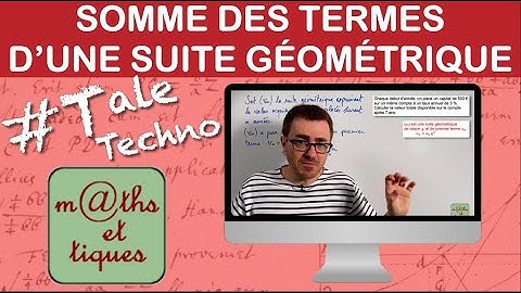 Calculer la somme des termes d