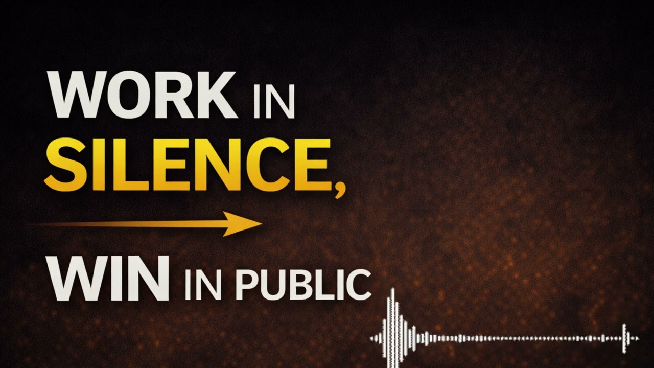 Never Tell People What You Do | Focus in Silence, Win in Public