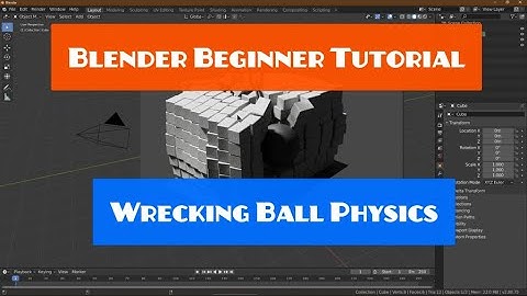 Wrecking Ball - Beginner Tutorial on Physics in Blender - No Ads