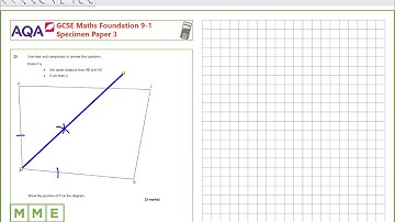 GCSE Maths AQA Foundation Specimen Paper 3 - Q23 Loci