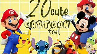 20 cartoon fonts for editing (DaFont.com)