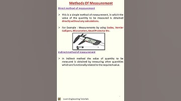 Direct & Indirect Methods of Measurements II Metrology-06