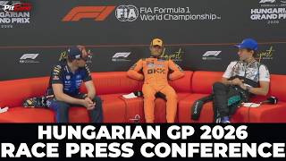 F1 Drivers Post Race Press Conference | Hungarian Grand Prix 2026