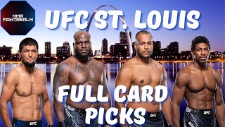 UFC St.Louis: Derrick Lewis VS Rodrigo Nascimento FullCard Picks and Betting Predictions