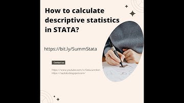 #StataTutorial : How to calculate descriptive statistics in STATA? #summarize #StataForBeginners