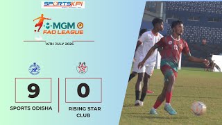 Match Highlights: Sports Odisha vs Rising Star Club | MGM FAO League | 14th July'26 screenshot 2