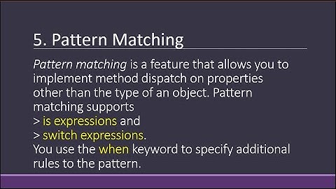 C# 7.0 New Features : Pattern Matching