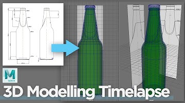 How to make a beer bottle in Maya - Heineken Beer - Part 1