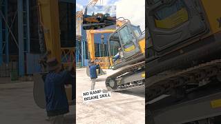 Extreme Excavator Loading Without Ramp | Insane Operator Skills